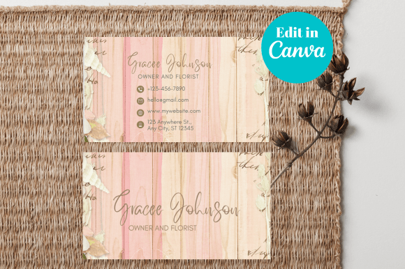 Download Pink Business Card Canva Template - Pink Collection