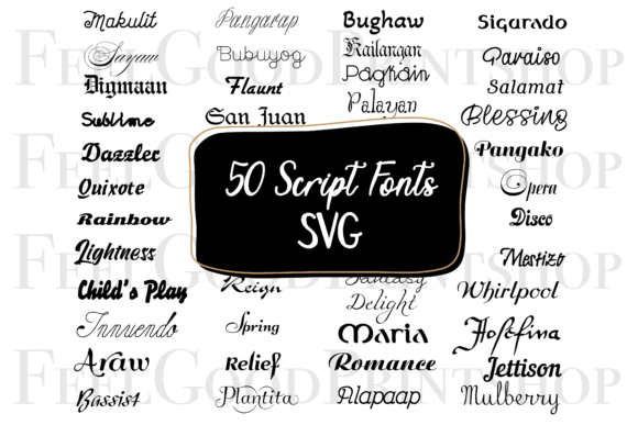 Download 50 Script SVG Fonts Bundle - Script Collection