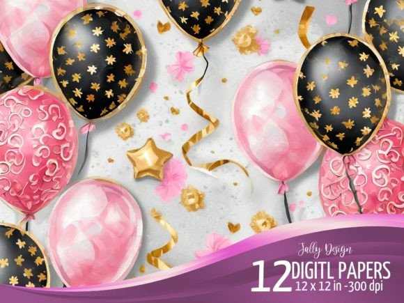 Download Black &amp; Pink Luxurious Party Balloons - Pink Collection