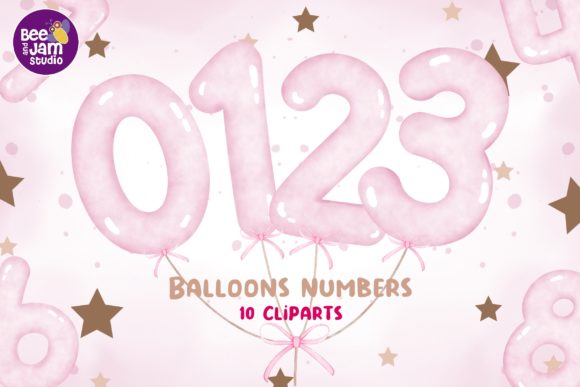 Download Watercolor Pink Balloons Number, Fonts - Pink Collection