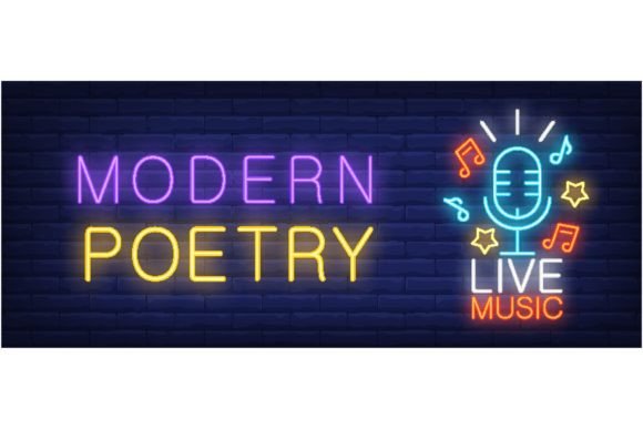 Download Modern Poetry, Live Music Neon Style Ban - Poetry Collection