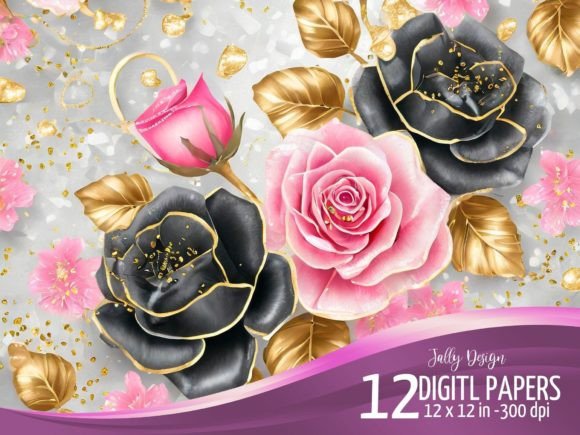 Download Luxurious Black &amp; Pink Roses Backgrounds - Pink Collection
